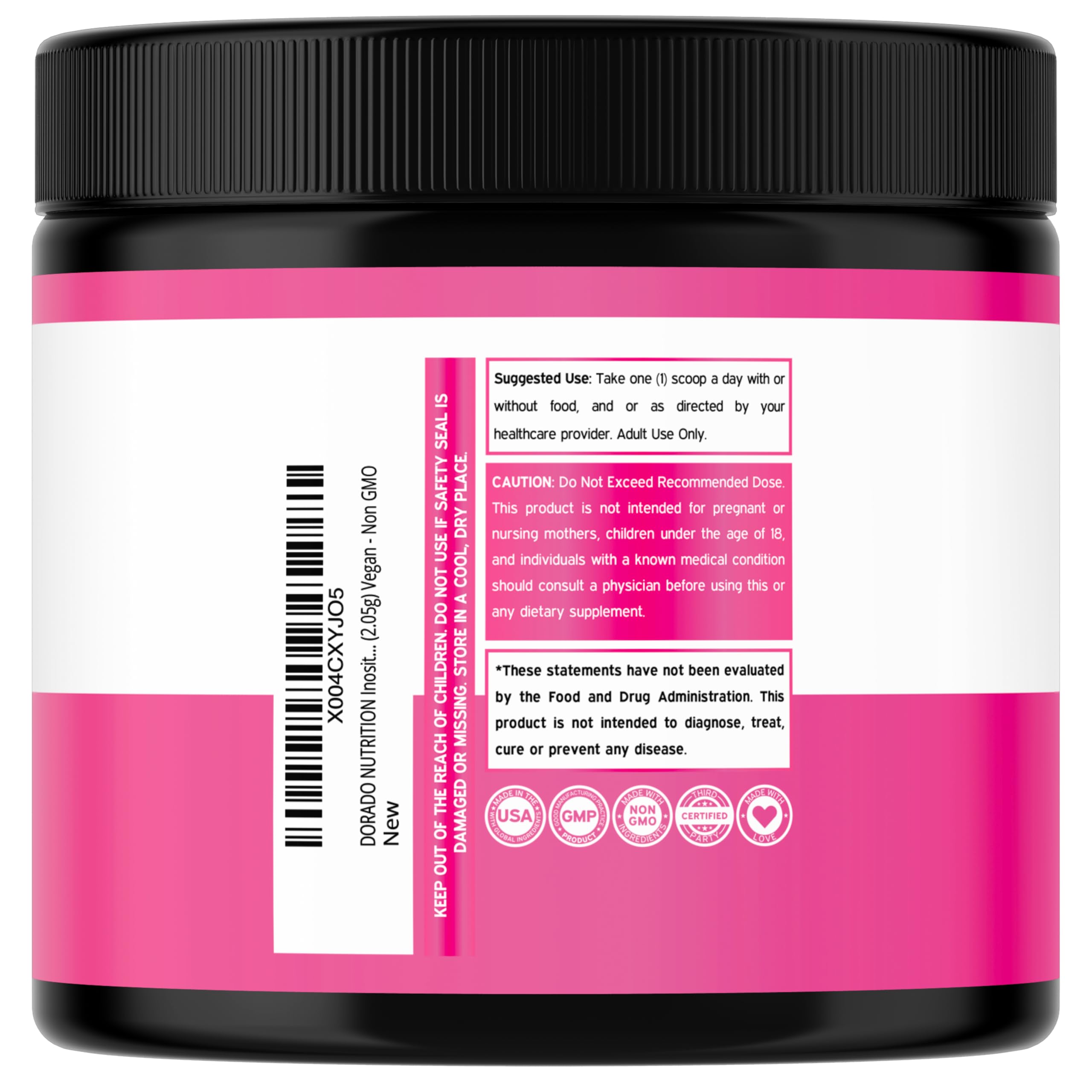 DORADO NUTRITION etiqueta con instrucciones y proporción 40:1 visible para confianza