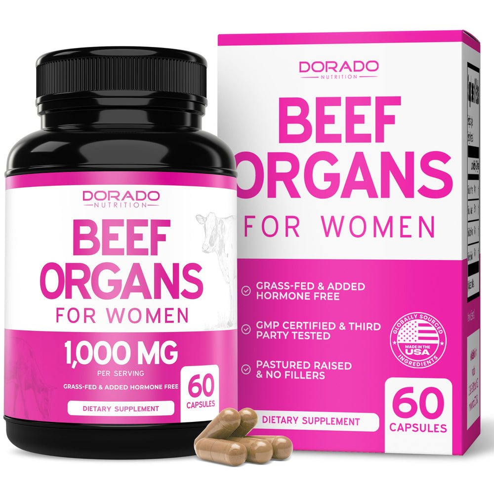 DORADO NUTRITION frasco delantero mostrando diseño y beneficio de conveniencia