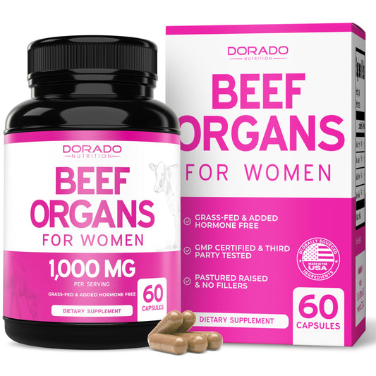 DORADO NUTRITION frasco delantero mostrando diseño y beneficio de conveniencia
