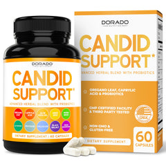 DORADO NUTRITION frasco delantero mostrando cápsulas y diseño claro