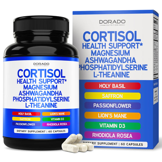 DORADO NUTRITION frasco frontal mostrando etiqueta y beneficio de calma
