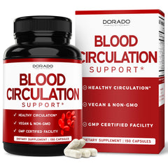 DORADO NUTRITION frasco frontal mostrando 150 cápsulas y beneficio de suministro prolongado