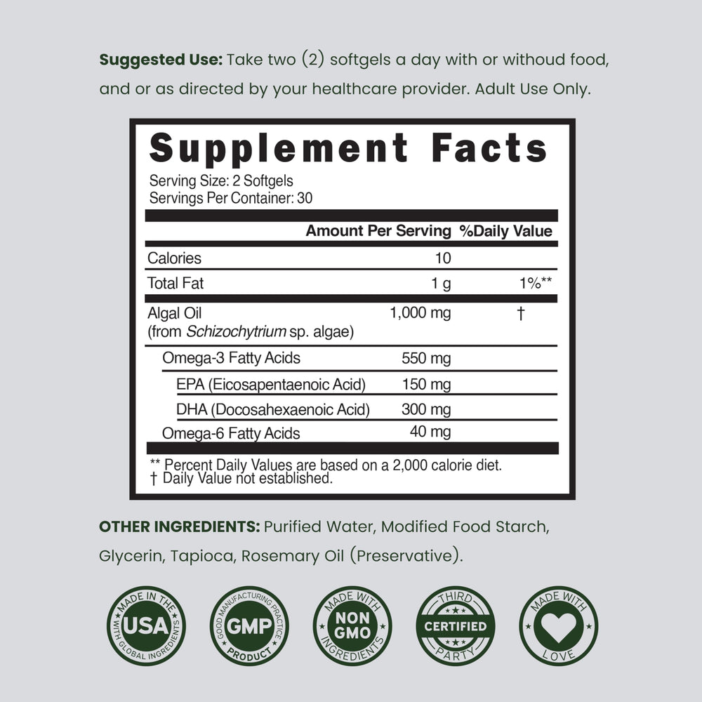 DORADO NUTRITION algas crudas fuente vegetal de DHA y EPA sostenible