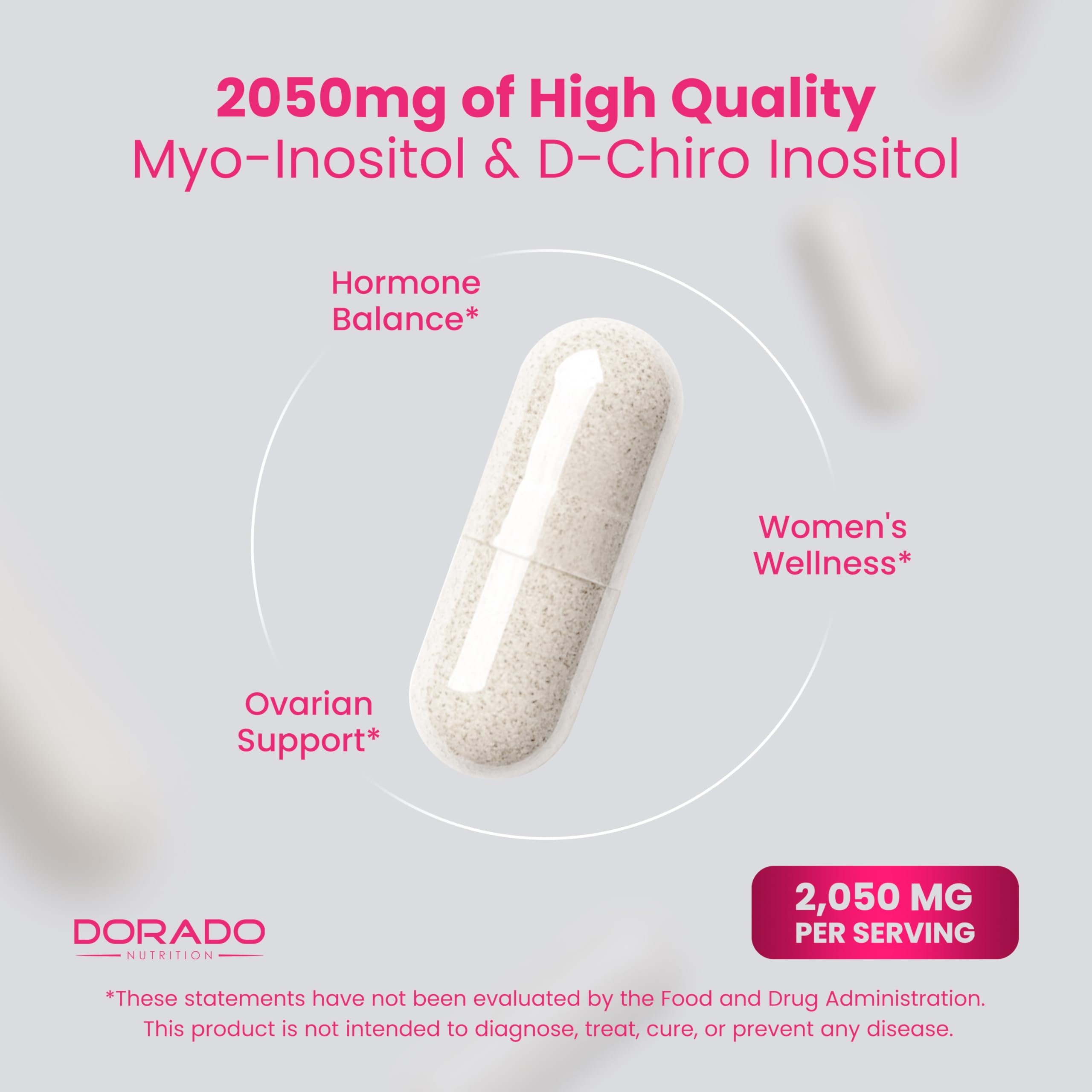 DORADO NUTRITION polvo de inositol mostrando materia prima y calidad