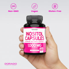 DORADO NUTRITION bote abierto mostrando las 120 cápsulas