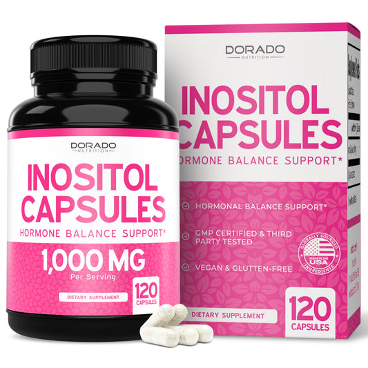 DORADO NUTRITION envase frontal de inositol con información clara