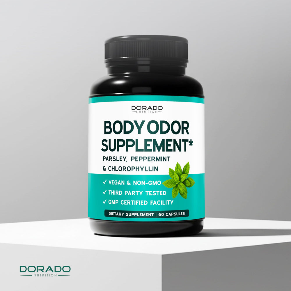 DORADO NUTRITION etiqueta con certificaciones GMP y pruebas de terceros
