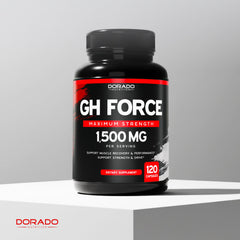 DORADO NUTRITION cápsula junto a mano para escala y porción diaria