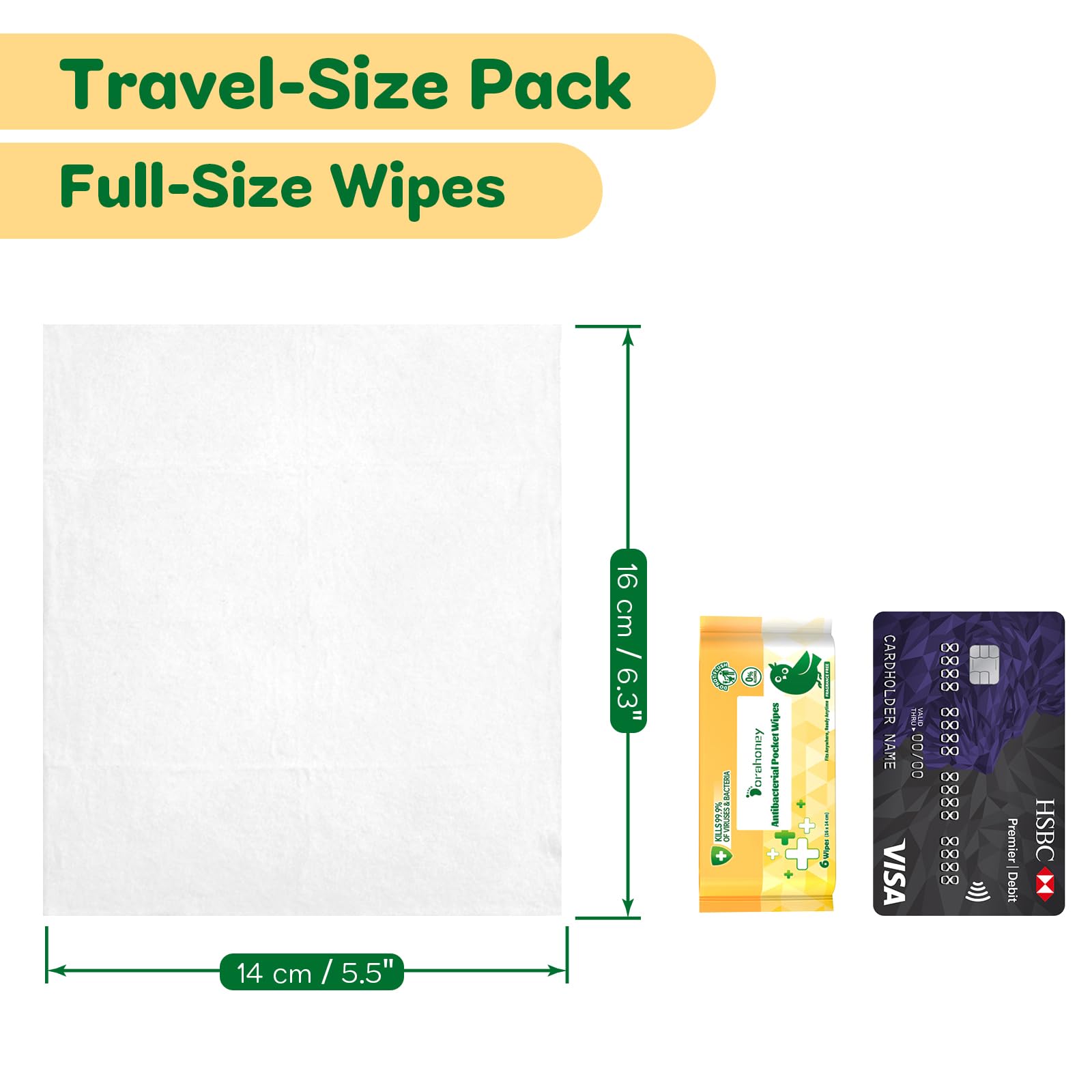 DORAHONEY toallitas en mochila accesorio práctico para viajes