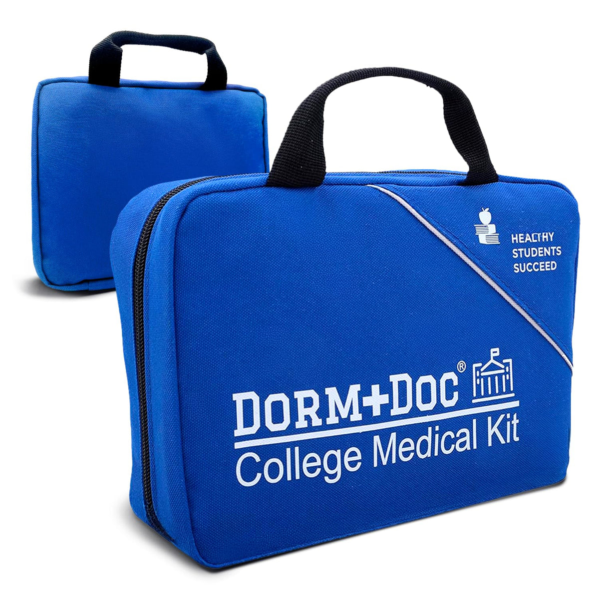 DormDoc estuche frontal azul compacto que facilita el transporte y almacenamiento