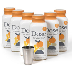 Dose for Your Liver vista frontal del envase con botella y etiqueta clara, destaca el uso diario