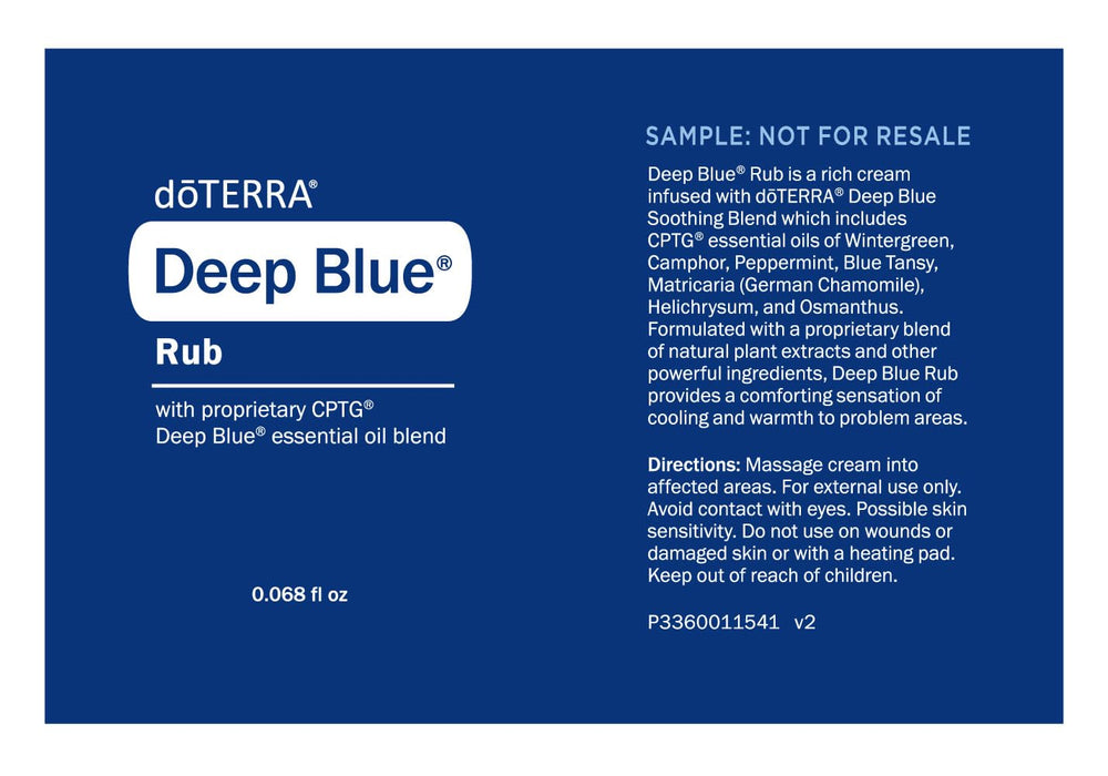 doTERRA uso en ambiente deportivo Deep Blue Rub para confort tras ejercicio