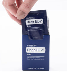 doTERRA paquete de diez muestras Deep Blue Rub ideal para viaje y pruebas