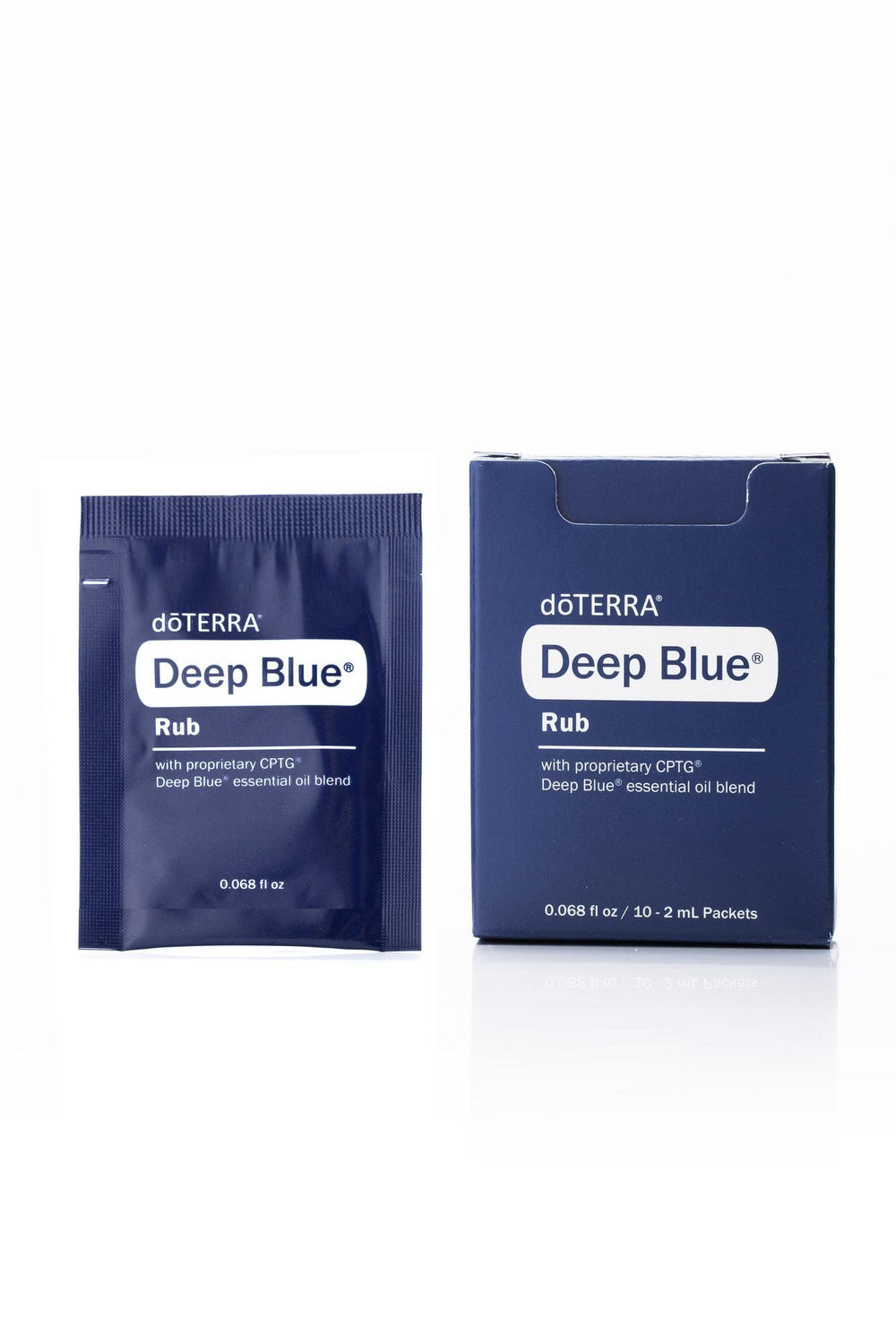 doTERRA textura cremosa de Deep Blue Rub en primer plano para aplicación suave
