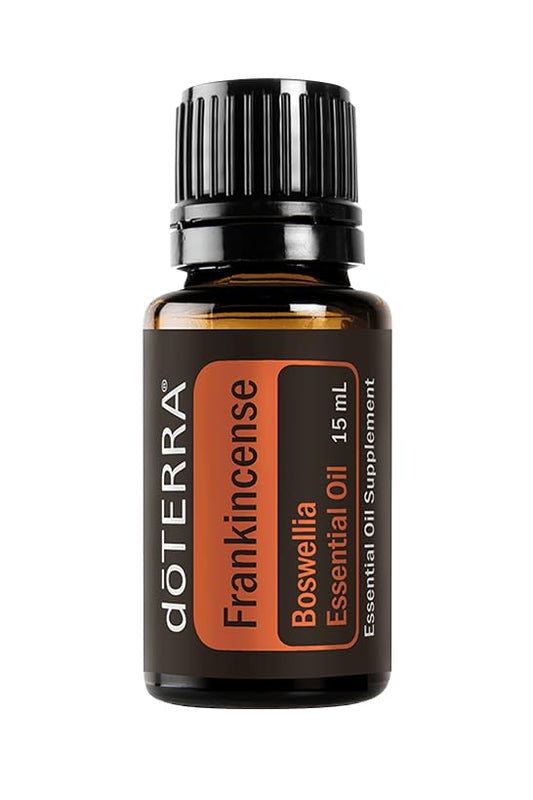 doTERRA etiqueta y textura del aceite mostrando pureza y beneficios tópicos