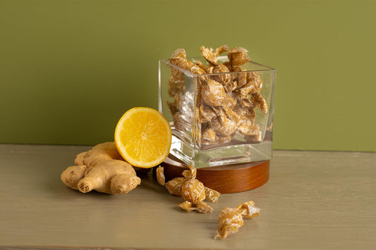 doTERRA primer plano de textura del caramelo y brillo, beneficio sabor