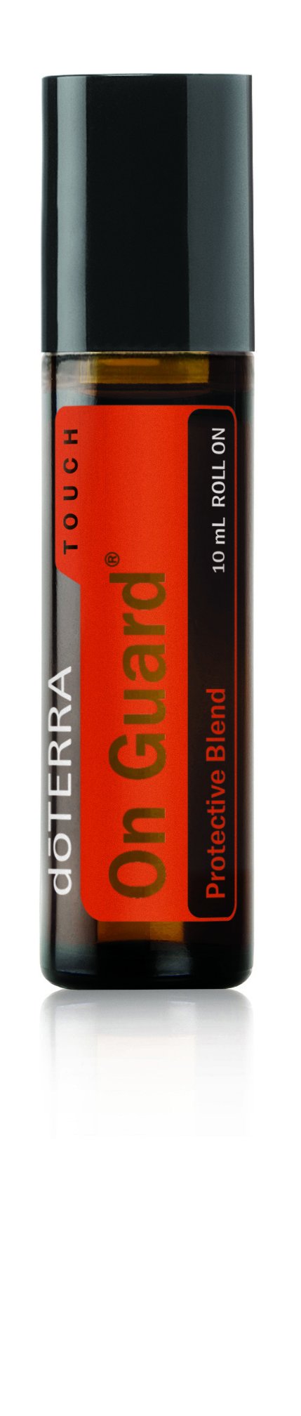 doTERRA On Guard Touch roll on 10 mL vista frontal con envase práctico y protección aromática