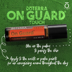 doTERRA On Guard Touch detalle de textura y aplicador roll on que facilita la absorción