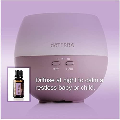 doTERRA Serenity en difusor creando ambiente relajante nocturno