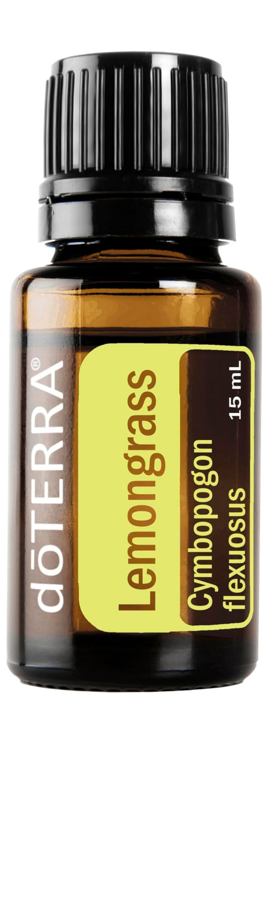 doTERRA botella frontal de Lemongrass mostrando presentación y frescura