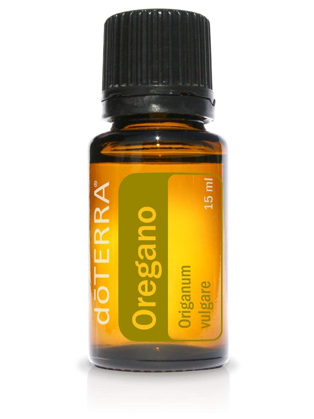 doTERRA botella frontal de 15 ml mostrando etiqueta clara y tamaño práctico