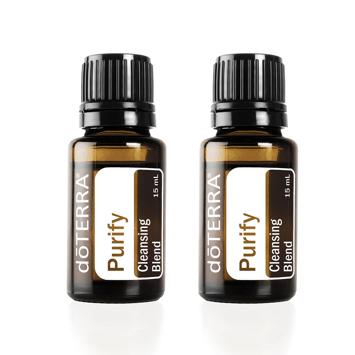 doTERRA Purify botella frontal mostrando etiqueta y beneficio de aroma fresco
