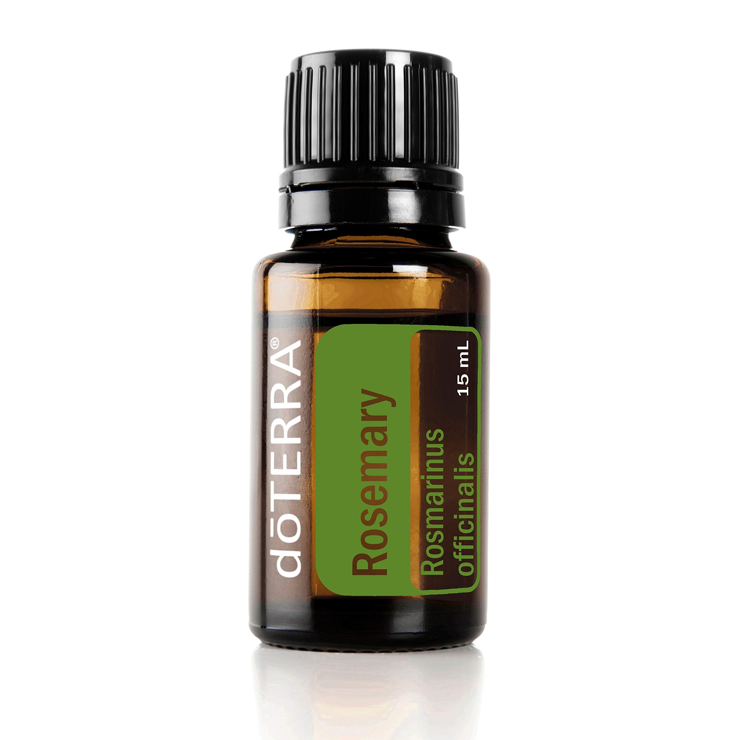 doTERRA aceite esencial de romero frasco 15 mL mostrando etiqueta y aroma vigorizante