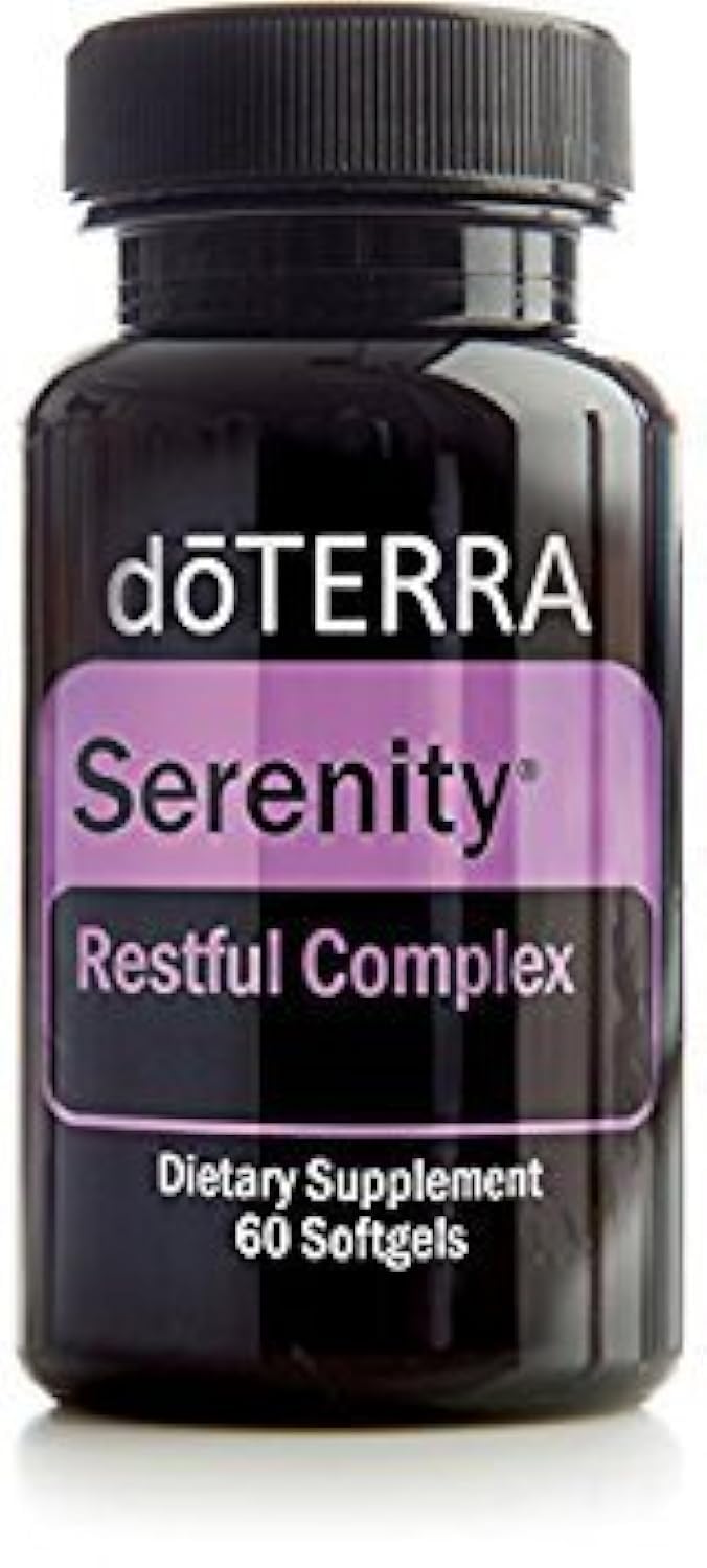 doTERRA envase Serenity Softgels mostrando frontal y etiqueta clara, facilita identificación