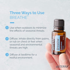 doTERRA Breathe en difusor nocturno creando ambiente relajante