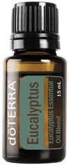 doTERRA envase frontal de Eucalyptus Radiata mostrando etiqueta y beneficio de respiración clara