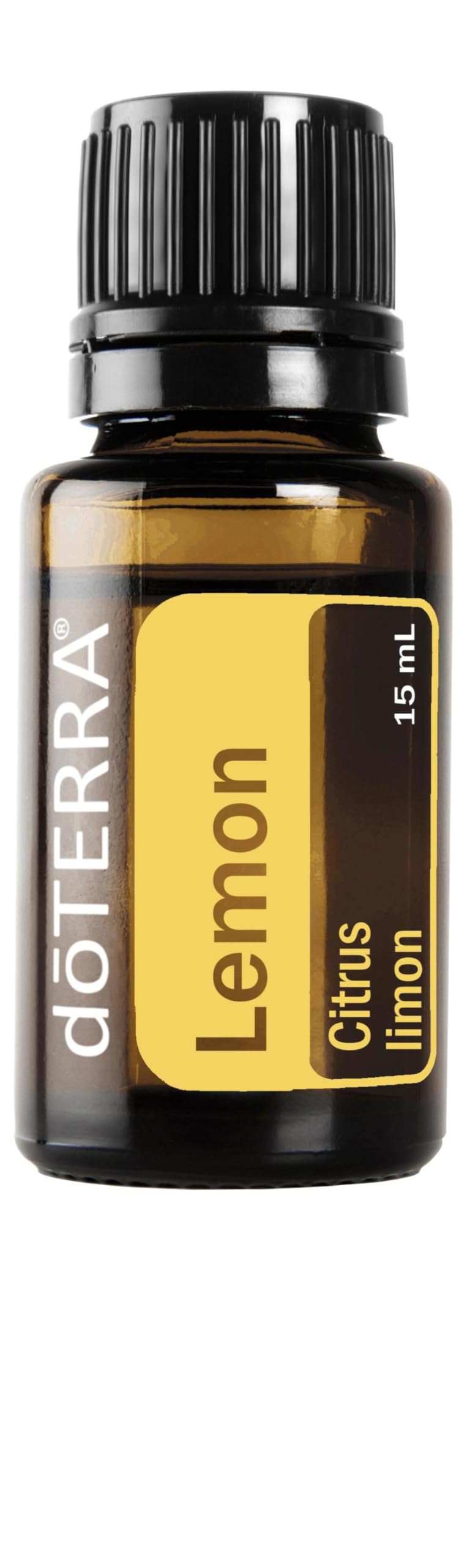 doTERRA lemon botella frontal mostrando diseño y uso práctico
