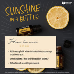 doTERRA lemon gota del aceite mostrando textura y pureza