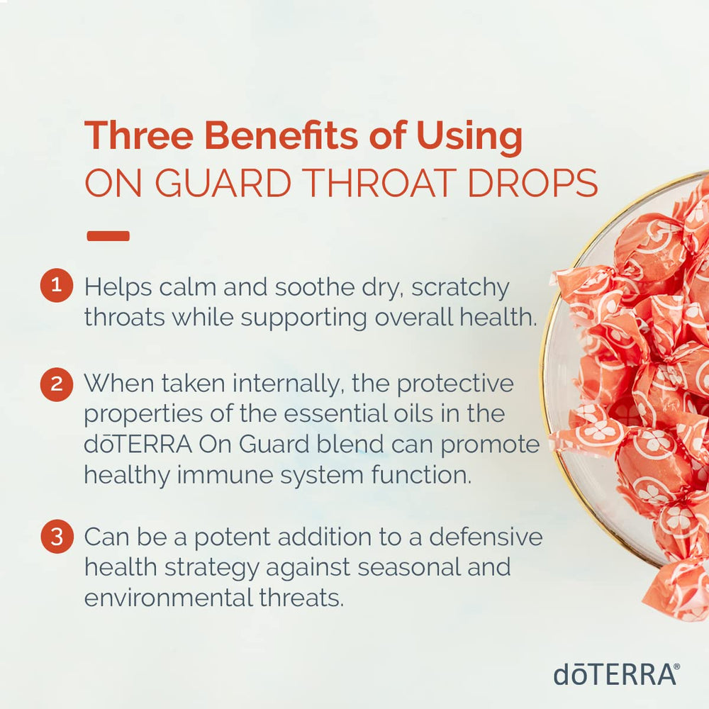 doTERRA pastillas On Guard en mano, conveniencia para llevar y consumir