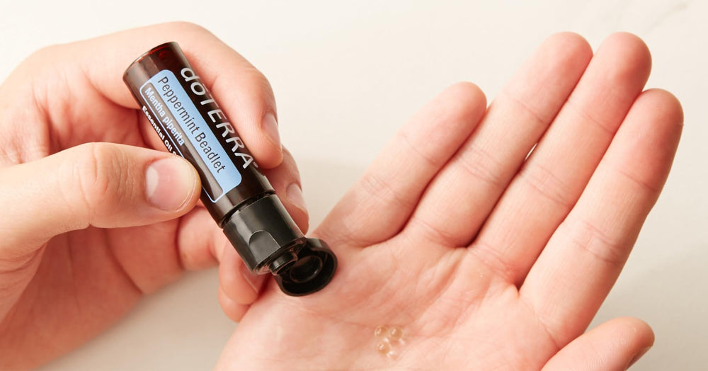 doTERRA primer plano de perla disolviéndose para apreciar textura