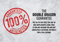 Double Dragon Organics primer plano de cápsula resaltando calidad y recubrimiento uniforme