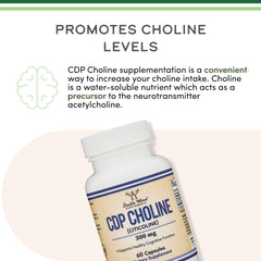 Detalle de cápsula de Double Wood CDP Choline para apreciar textura y tamaño