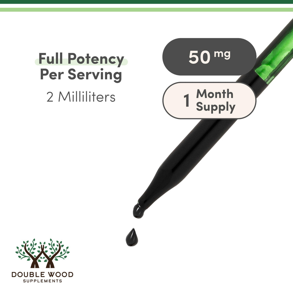 Primer plano de la etiqueta Double Wood con información de ingredientes y pruebas, tranquilidad de calidad
