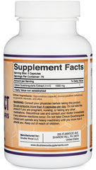Etiqueta nutricional Double Wood Cissus con ingredientes y controles de calidad