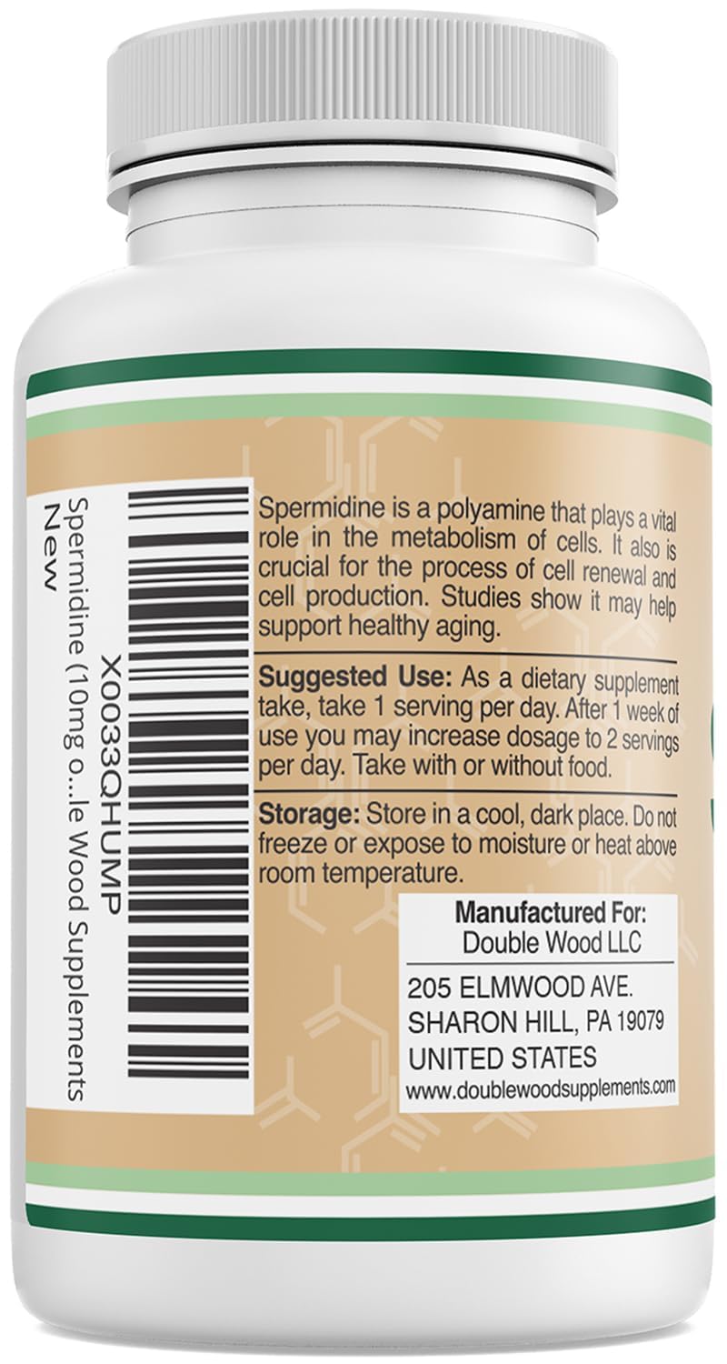 Etiqueta y panel de suplementos Double Wood con contenido verificable