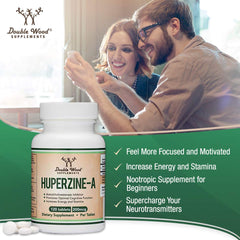 Double Wood etiqueta con detalles de 200 mcg y pruebas de pureza