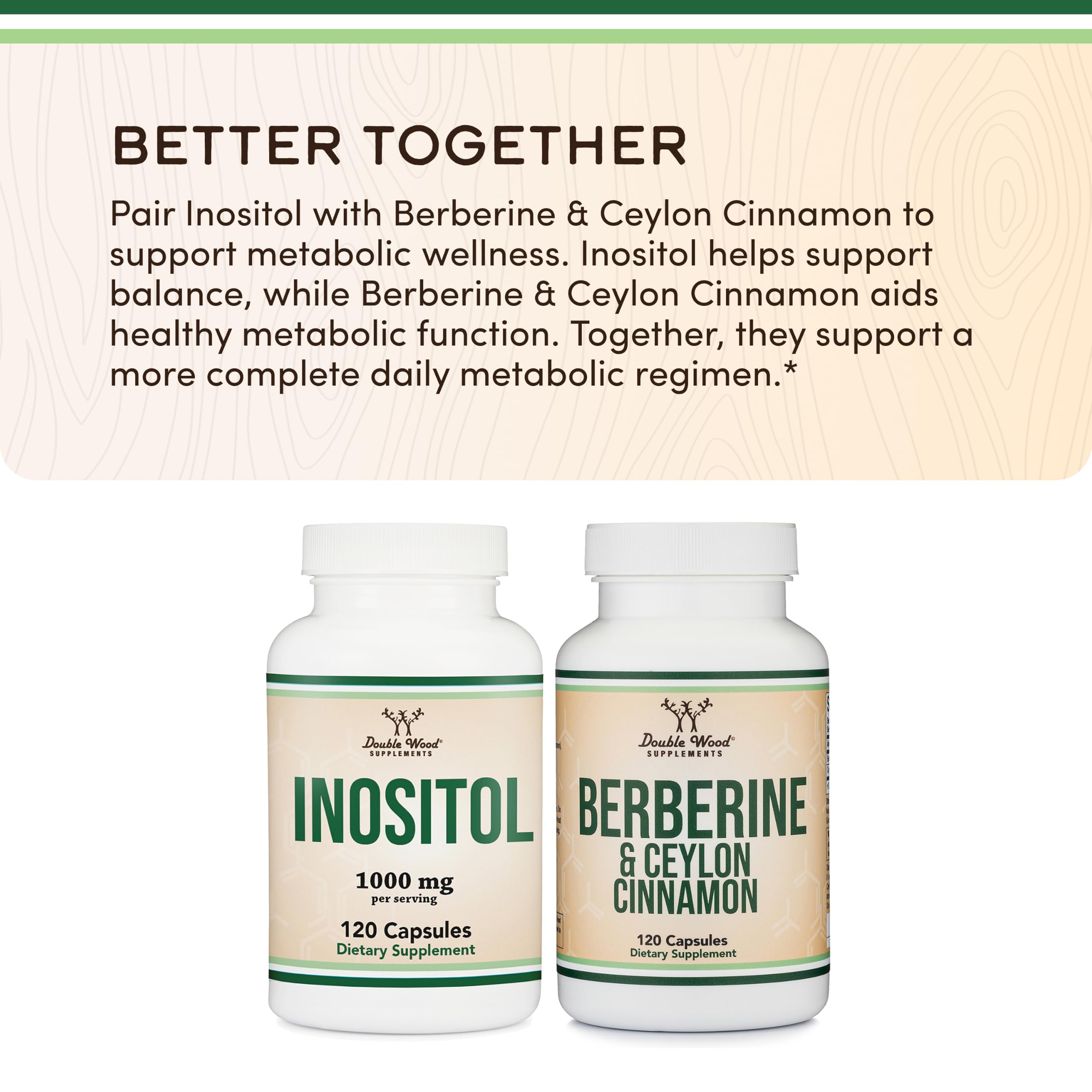 Double Wood inositol frasco en cocina, integración en rutina diaria