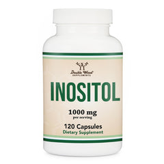 Double Wood inositol vista frontal del envase, claridad del producto