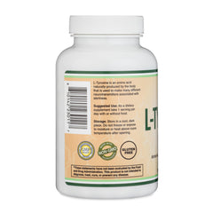 Double Wood L‑Tyrosine en escritorio apoyando concentración productiva