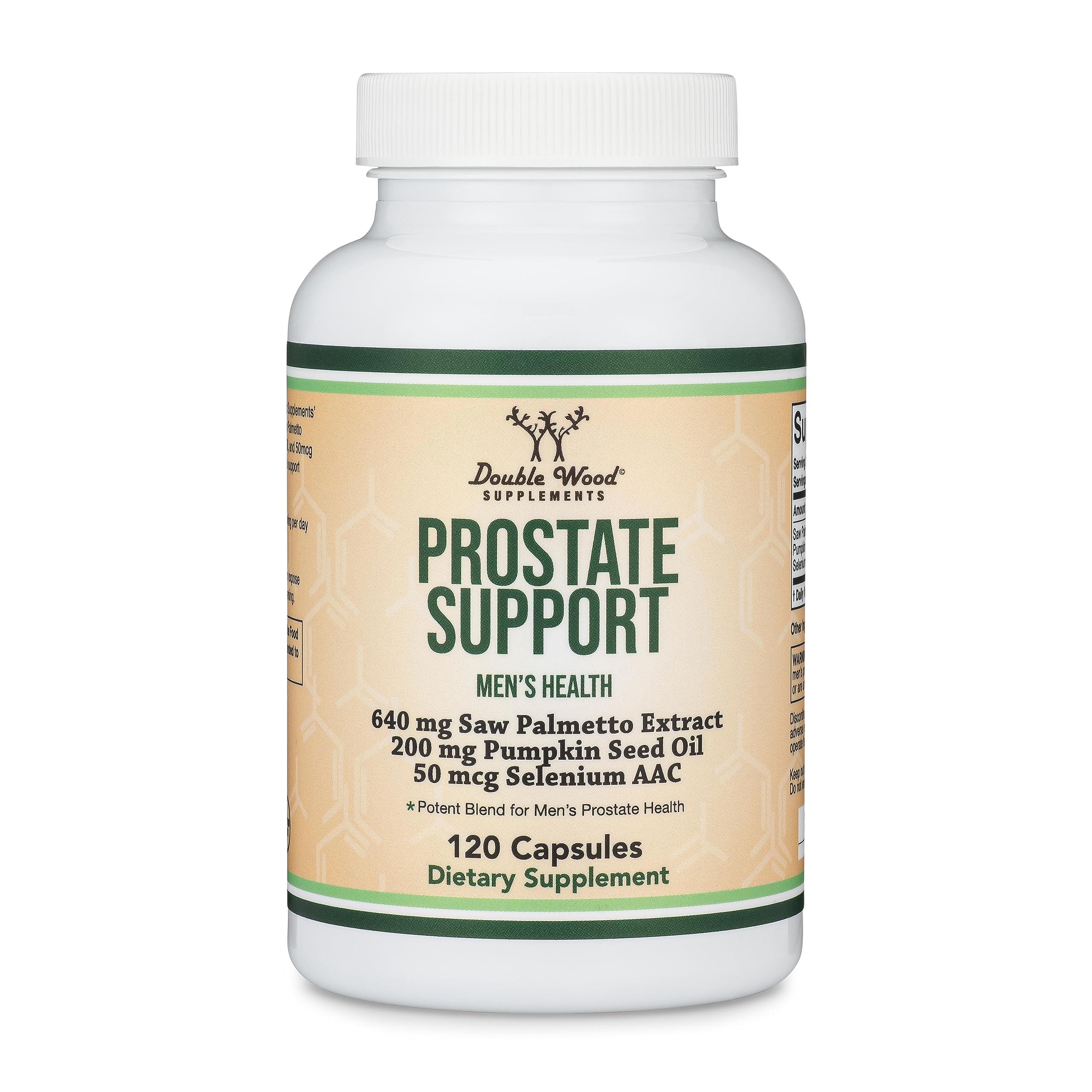 Hombre adulto descansando por la noche con Double Wood Prostate Support, menos interrupciones