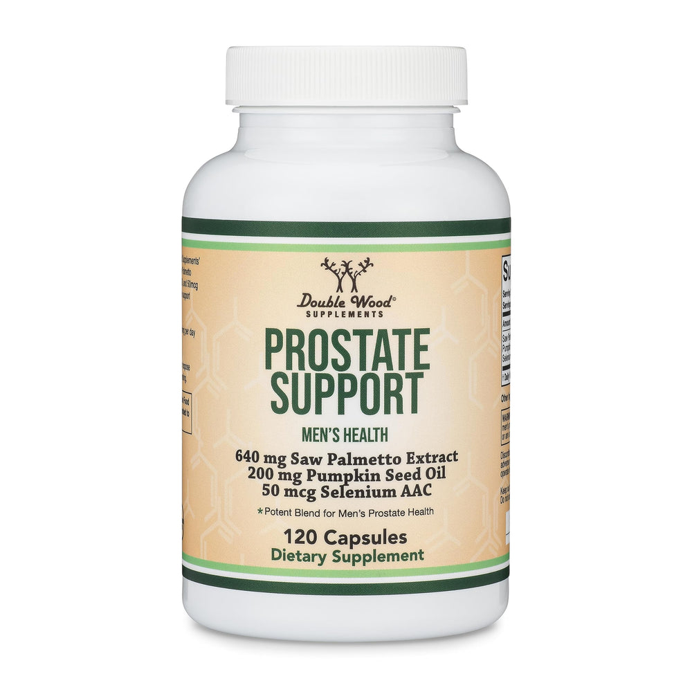 Hombre adulto descansando por la noche con Double Wood Prostate Support, menos interrupciones