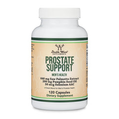 Hombre adulto descansando por la noche con Double Wood Prostate Support, menos interrupciones