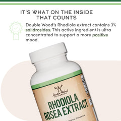 Double Wood Supplements botella abierta con cápsulas resaltando facilidad de consumo
