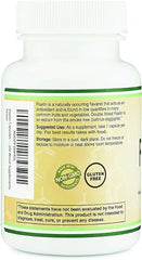 Cápsulas apiladas de Fisetina Double Wood; dosificación diaria cómoda.