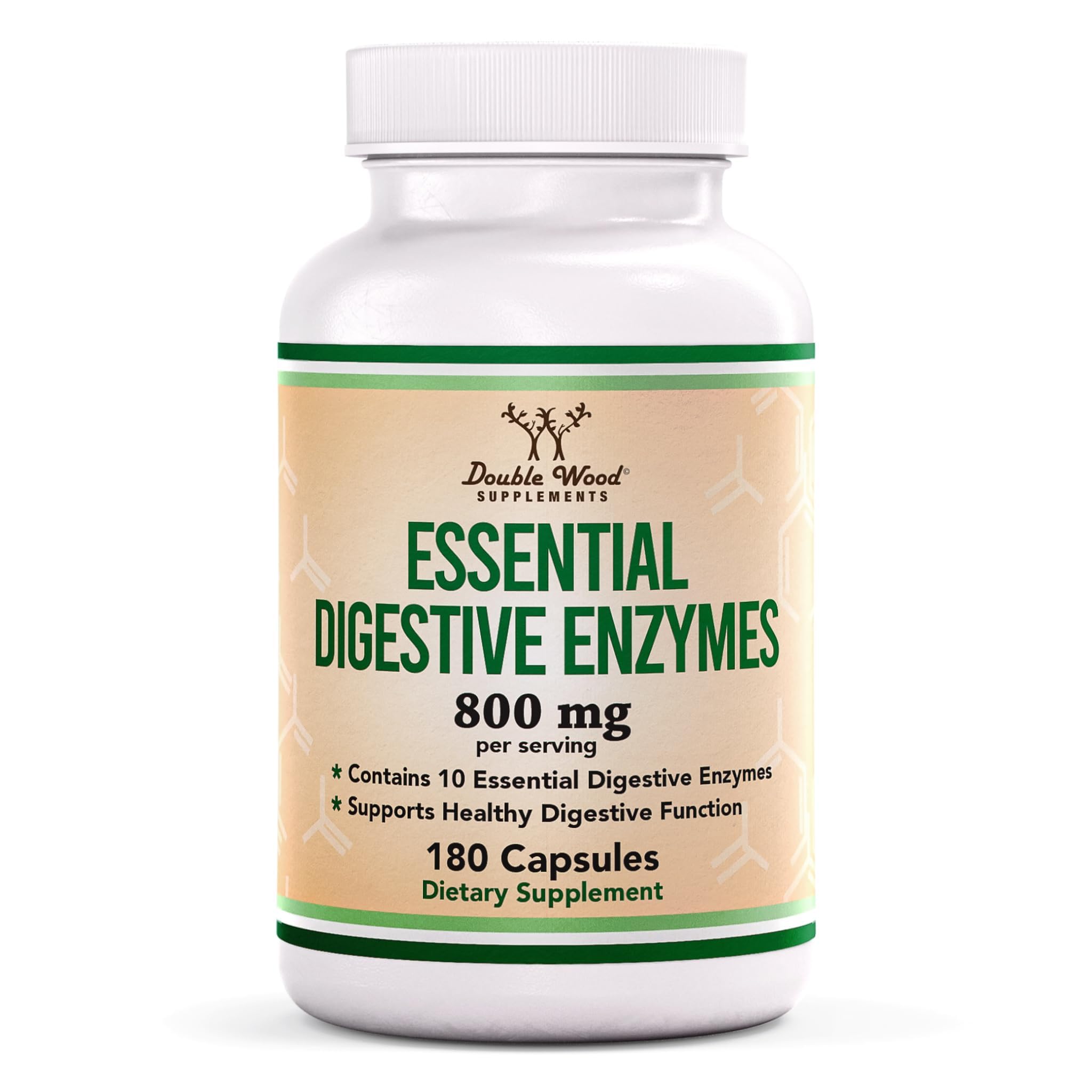 Double Wood Supplements bote frontal mostrando etiqueta clara y beneficios