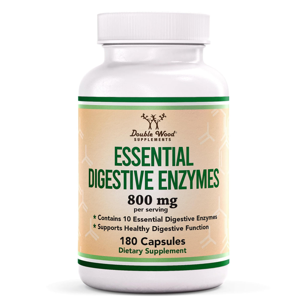 Double Wood Supplements bote frontal mostrando etiqueta clara y beneficios